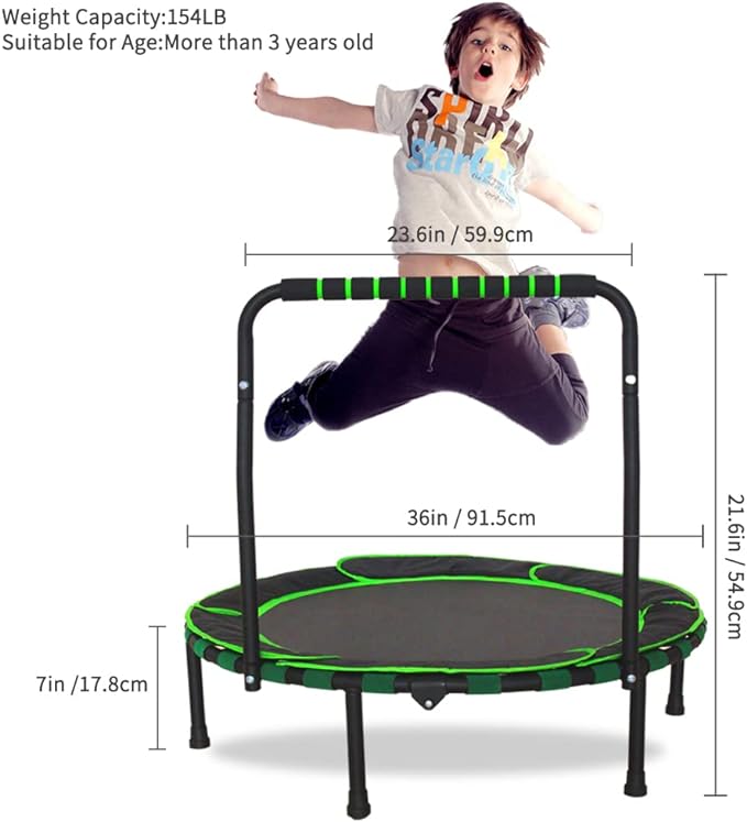 36" FOLDABLE TRAMPOLINE WITH HANDLE JB-036C