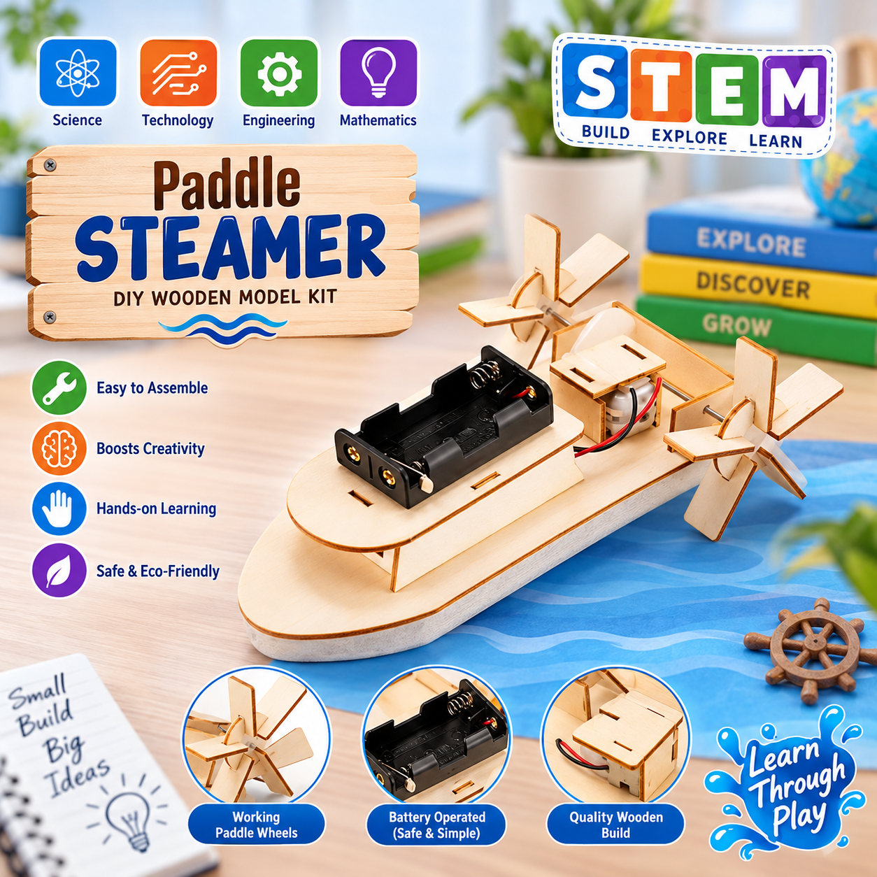 DIY PADDLE STEAMER TOY