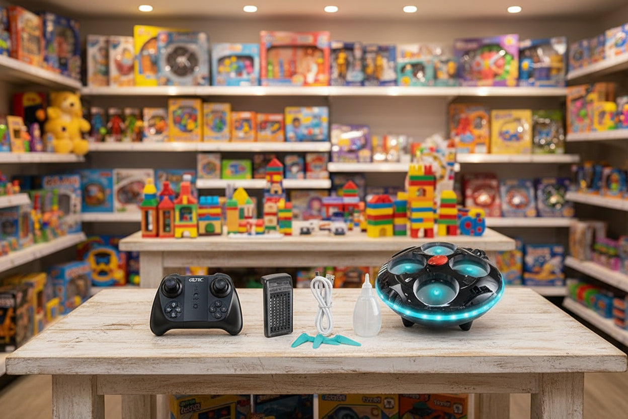 FOUR-AXIS LIGHT SPRAY FLYING TOY