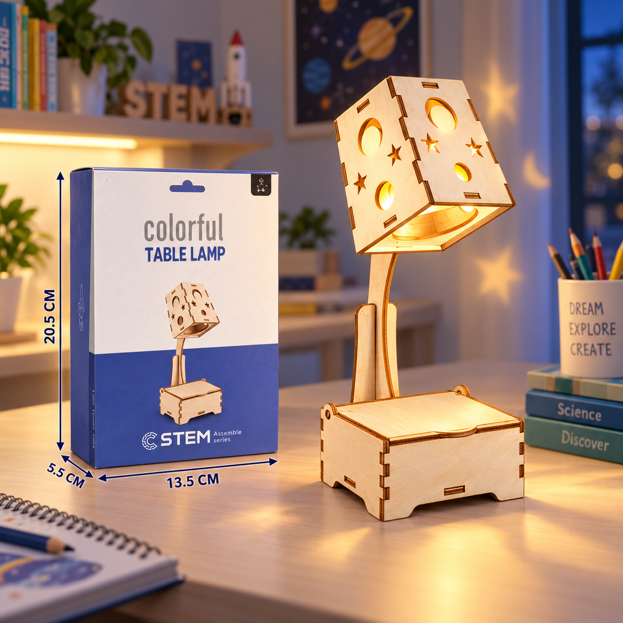 DIY STEM Colorful Table Lamp