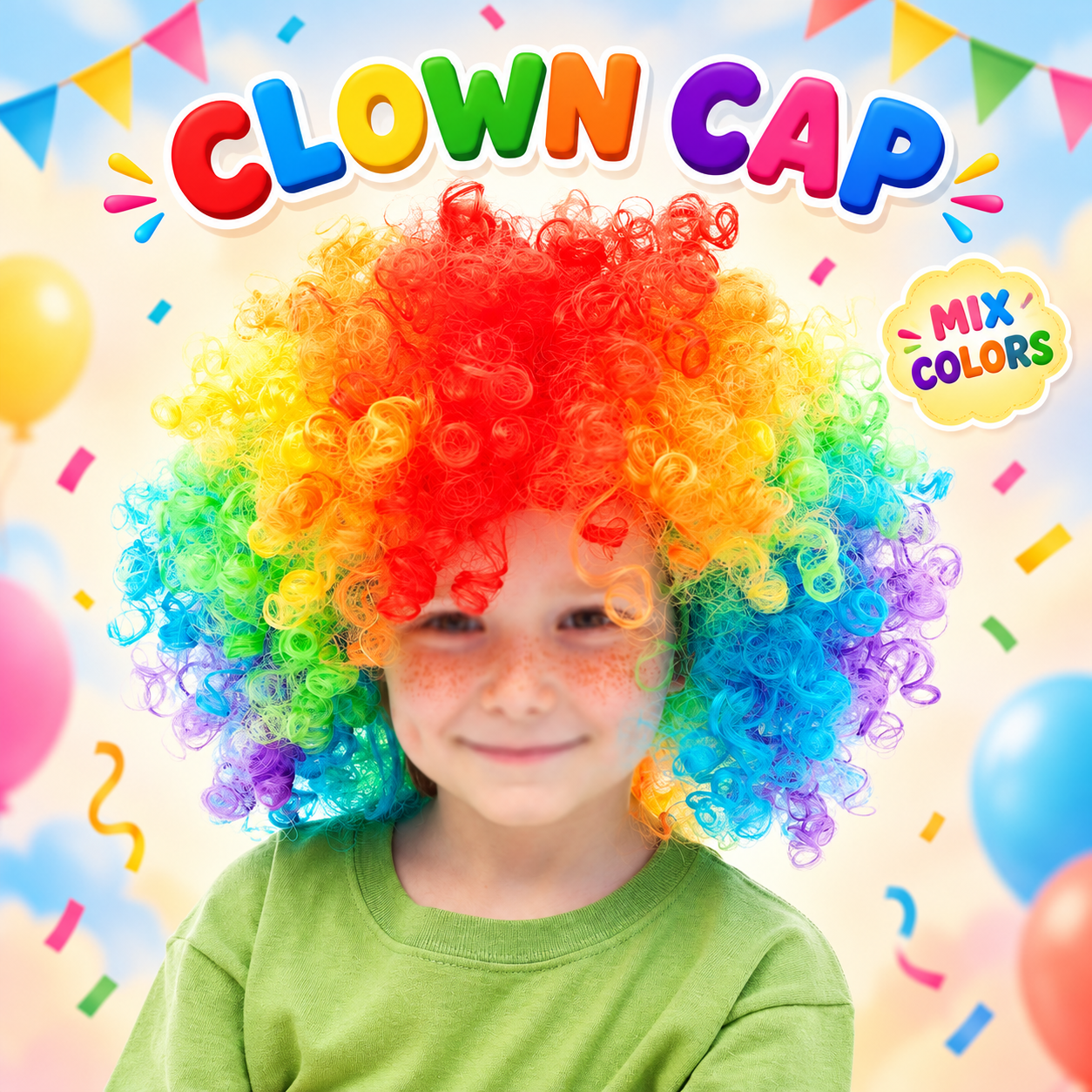 MIX COLOR CLOWN CAP