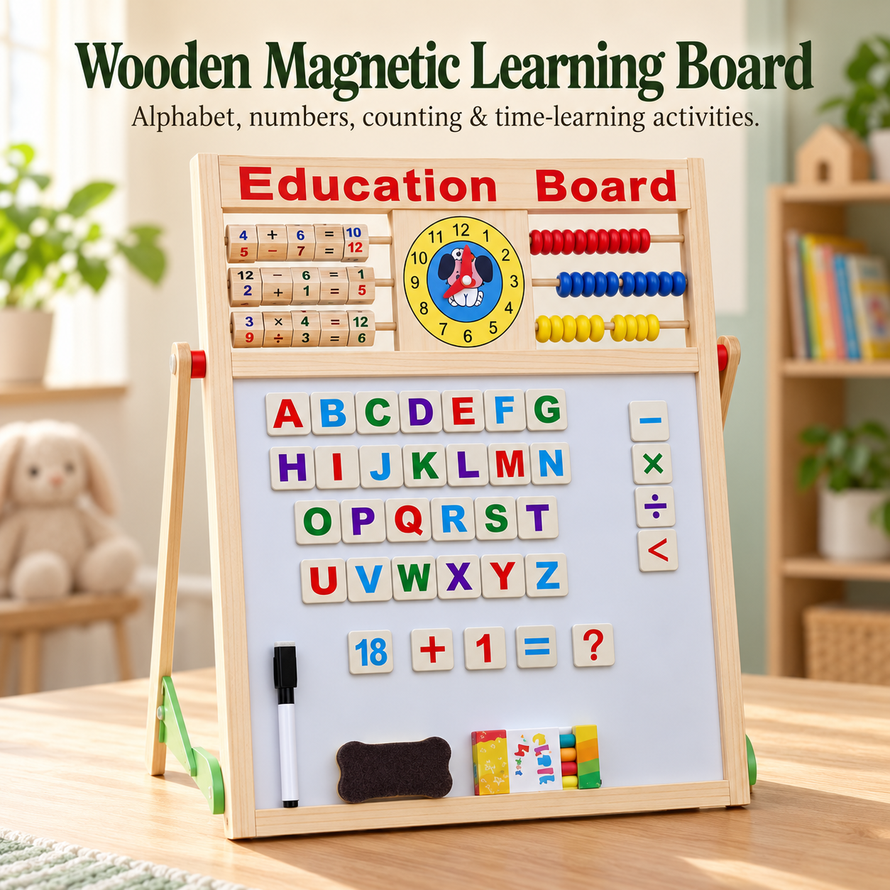 Wooden Magnetic Learning Board