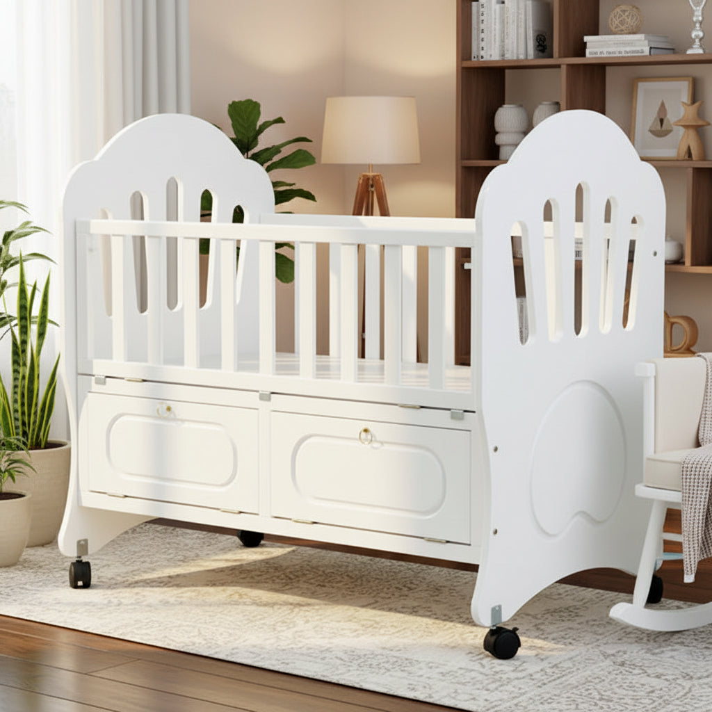 BABY COT WITH DRAW