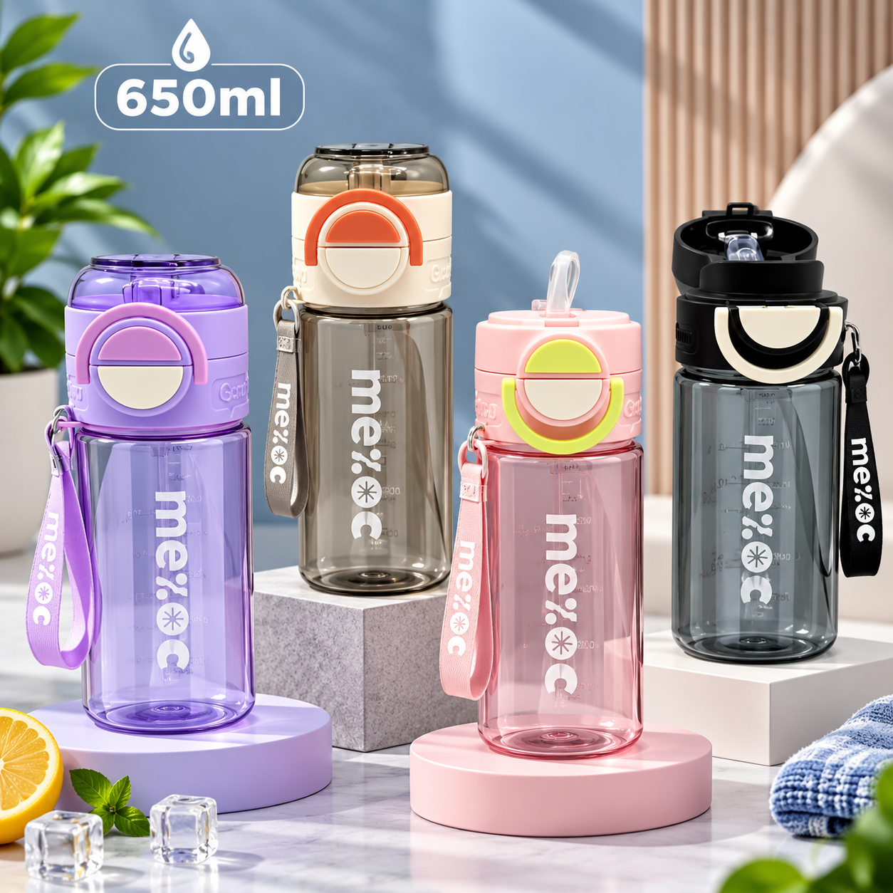 PLAS WATER BOTTEL ME 650ML