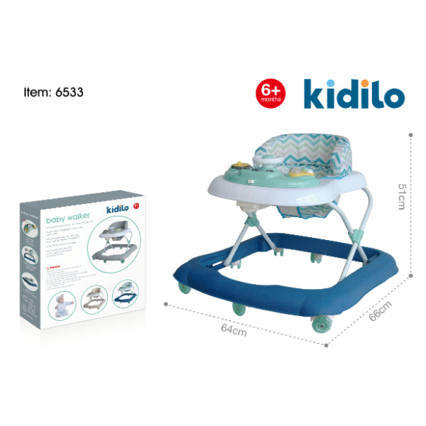 BABY WALKER KIDILO W-6533 ( GRAY & KHAKI COLOUR AVAILABLE )