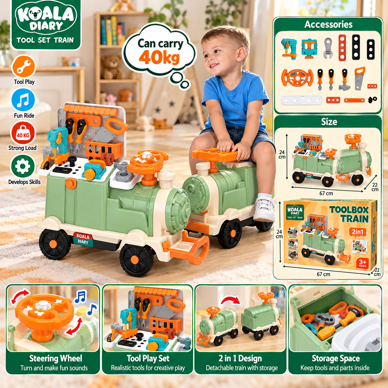 TOOL SET TRAIN 3 IN 1