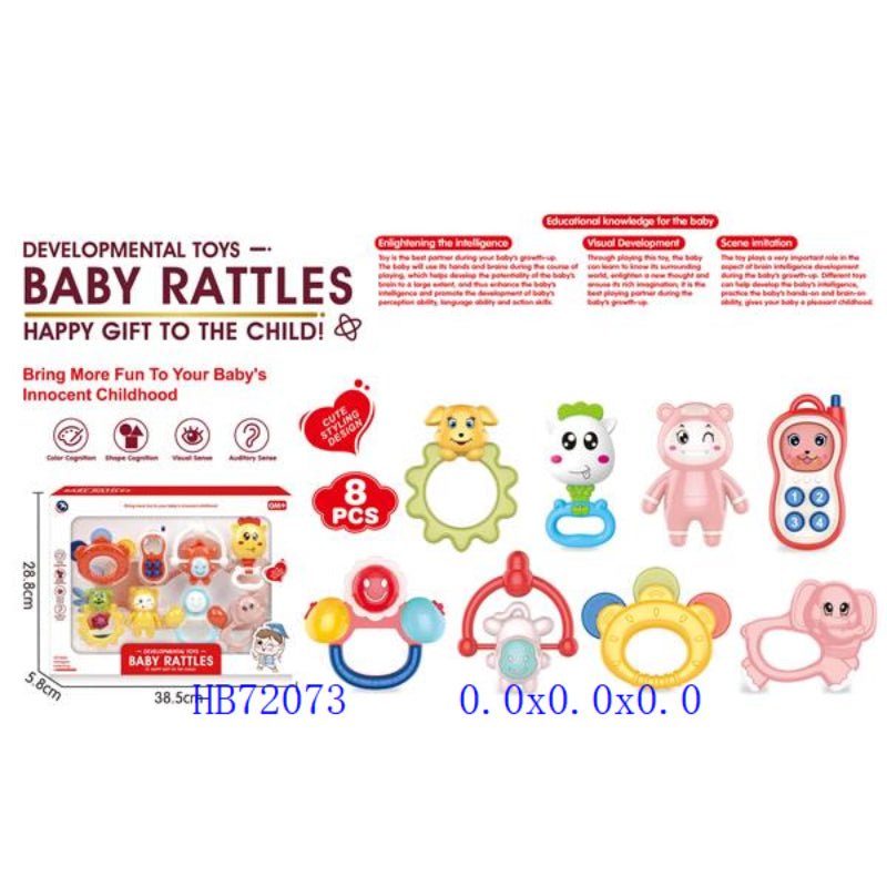 BABY RATTLE 8 Pcs