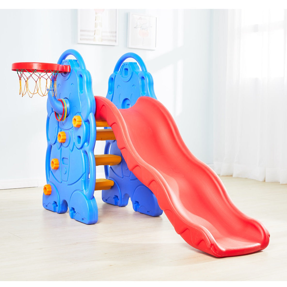 kids SLIDE With BASKET BALL STAND