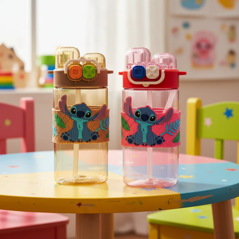 PLASTIC WATER BOTTLE 2 CAP LILO
