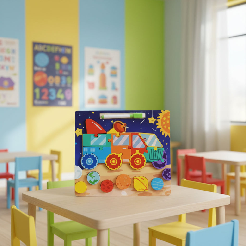 WOODEN TOY 2 IN 1 PUZZLE