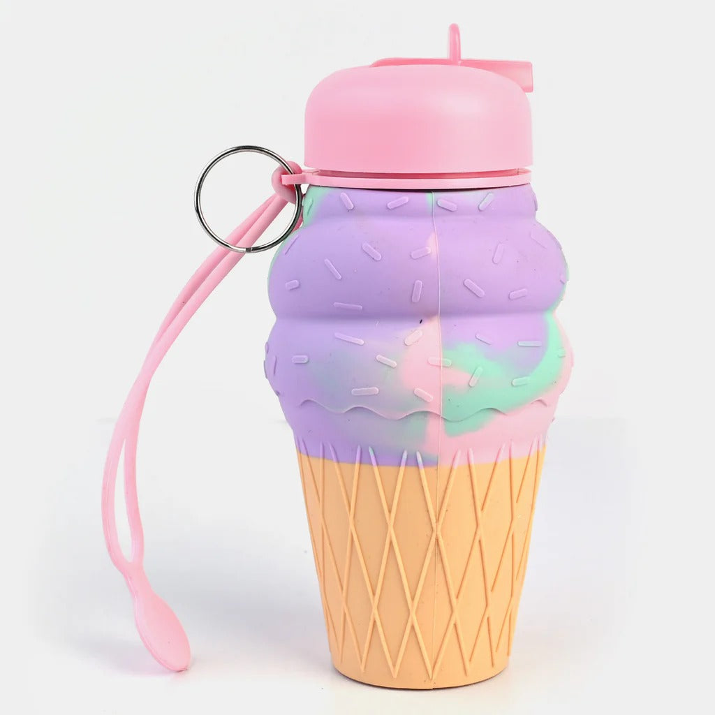 WATER BOTTLE SILICONE FOLD UNICORN