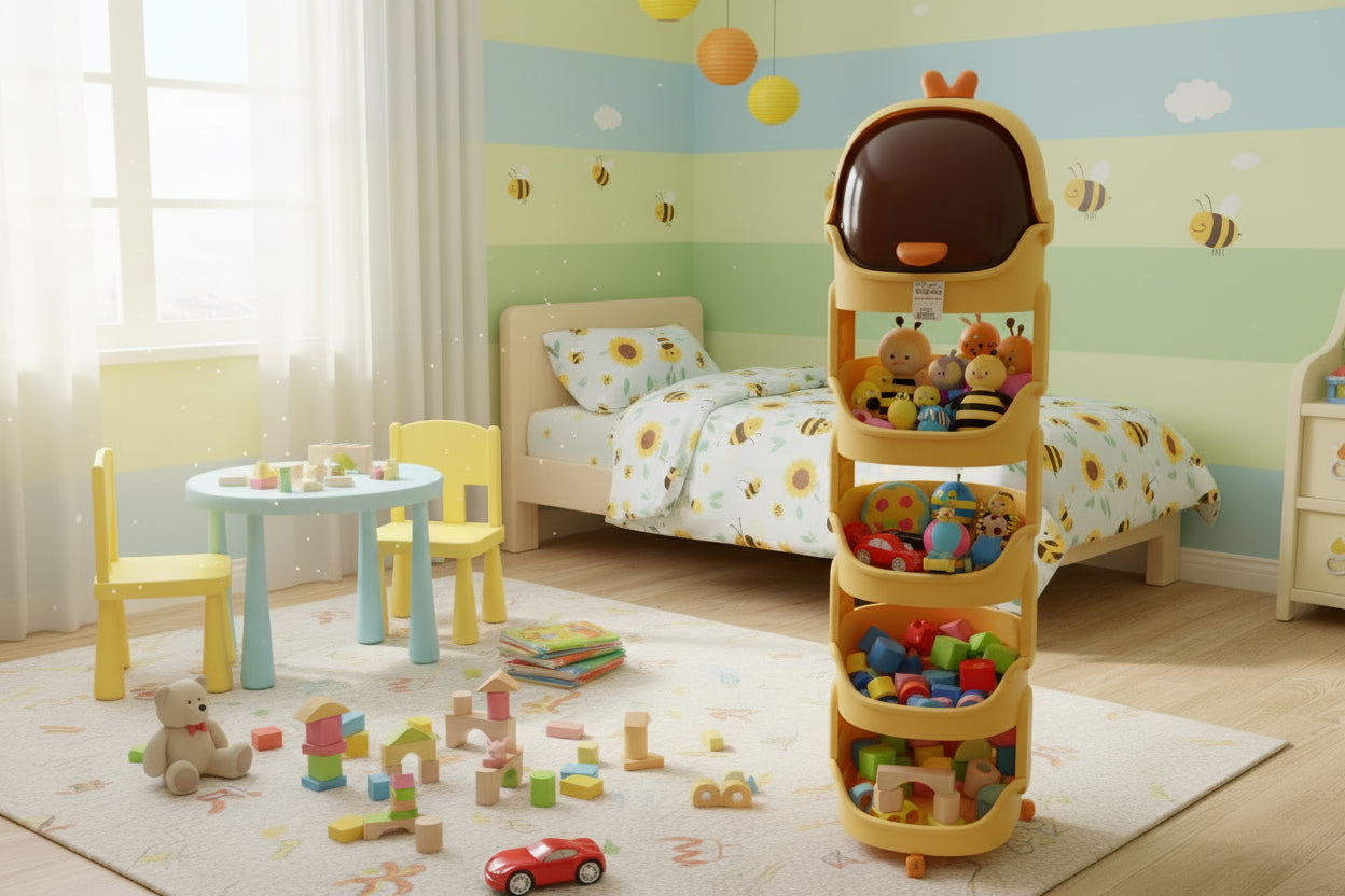 KIDS TOY STORAGE RACK 5 LAYER SINGLE COLOUR