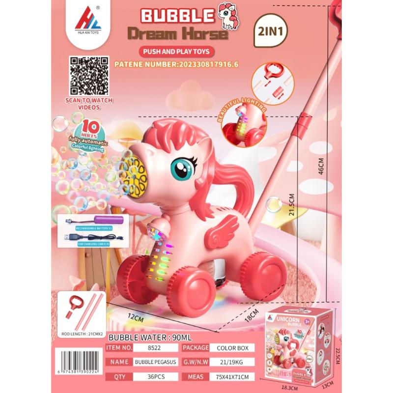 BUBBLE UNICORN HAND PUSH
