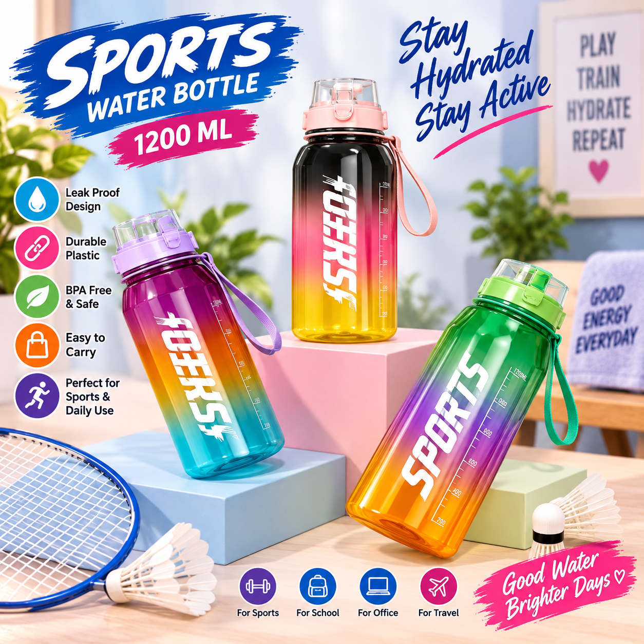 WATER BOTTLE PLASTIC