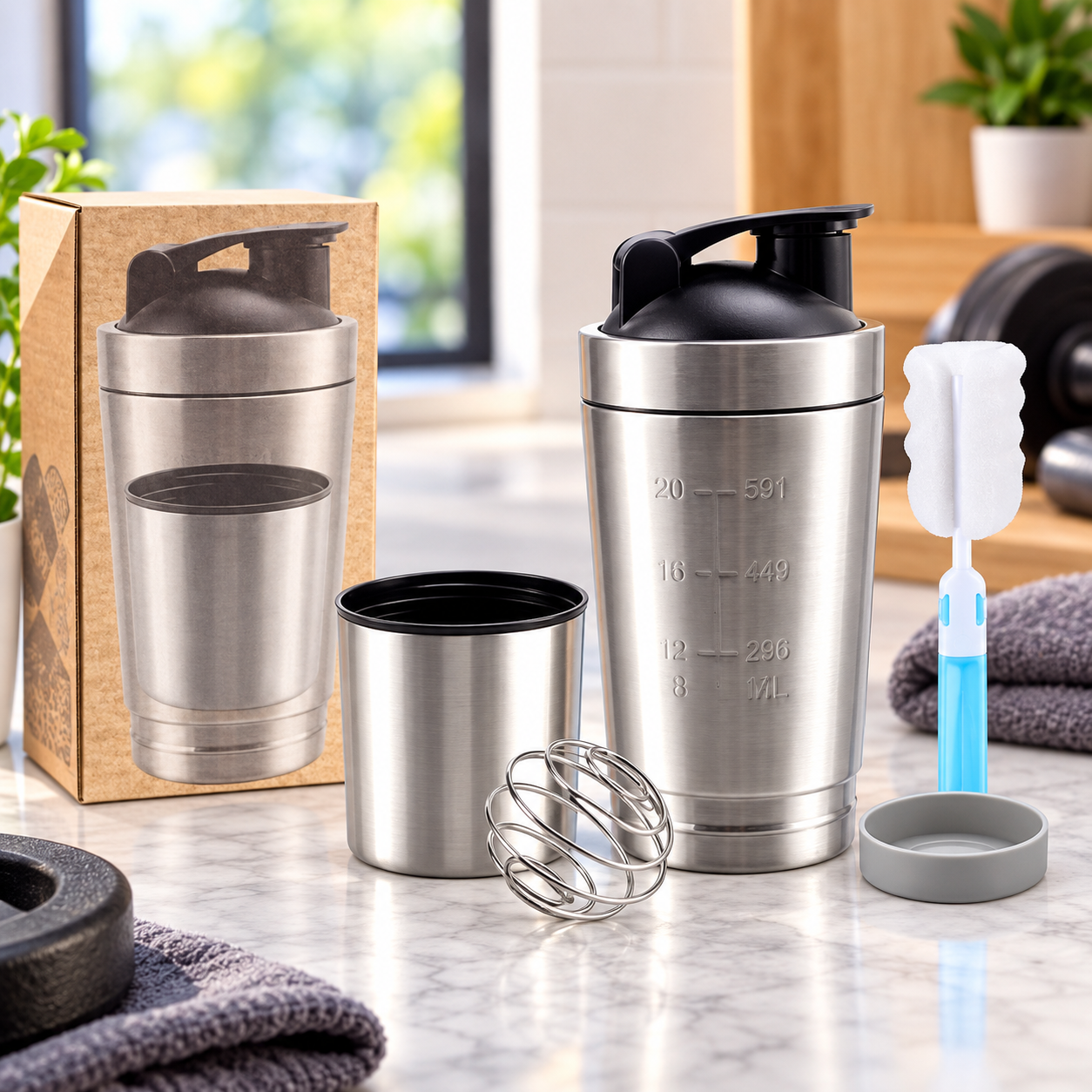 WATER SS MUG 2IN1