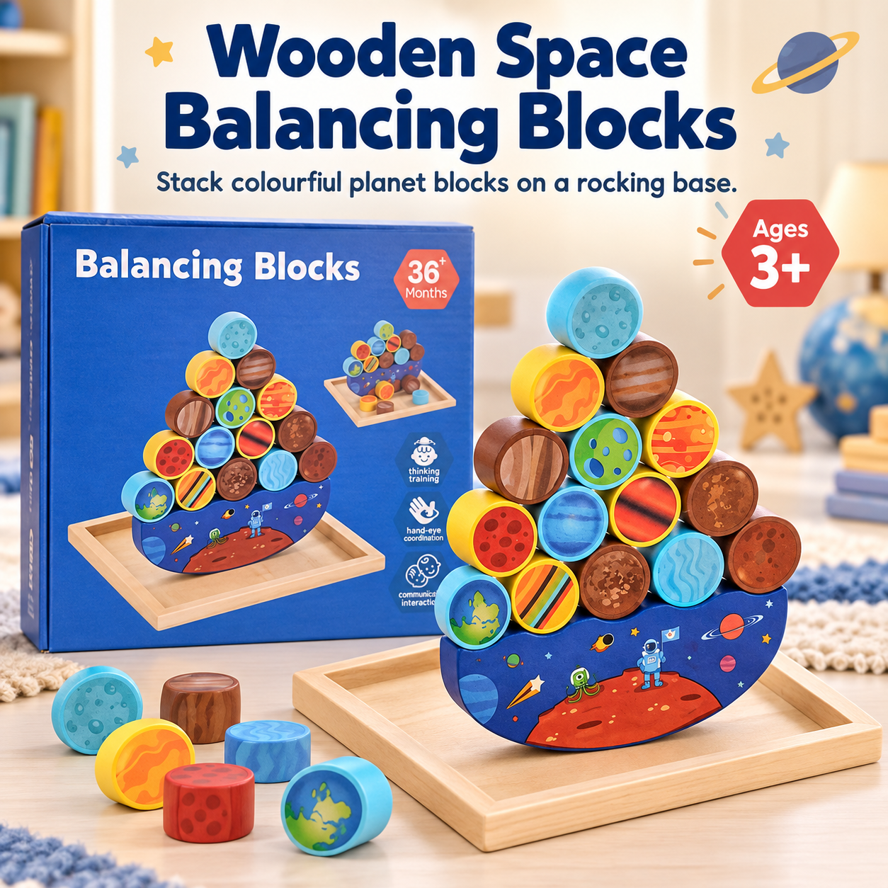 Wooden Space Balancing Blocks