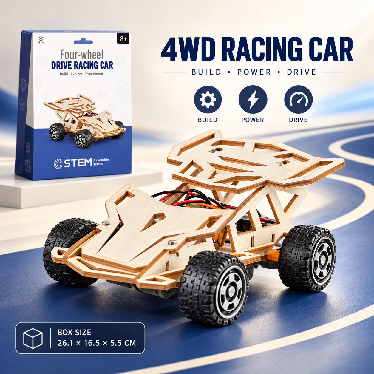 4WD Racing Car STEM Toy