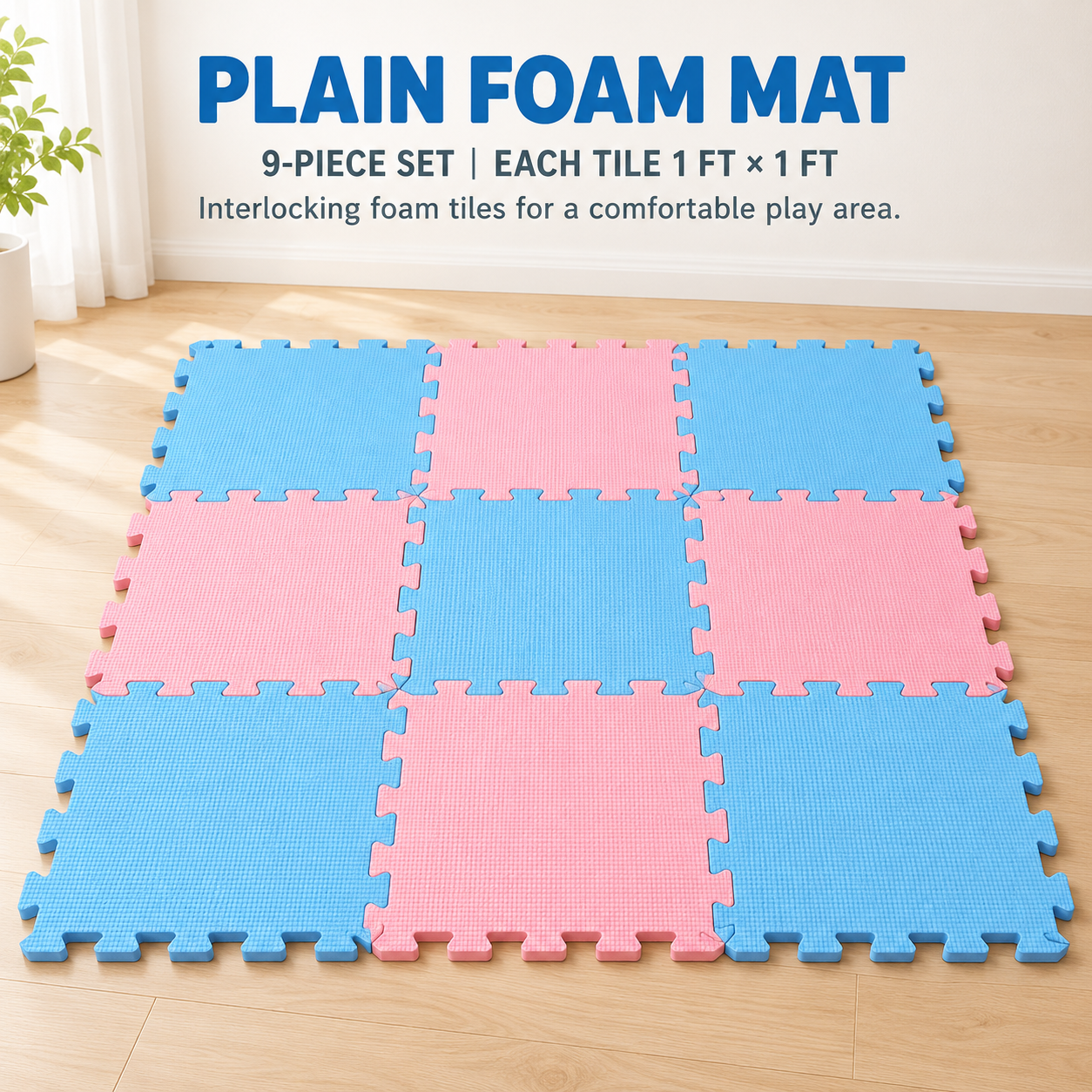 PLAIN FOAM MAT 9 PCS