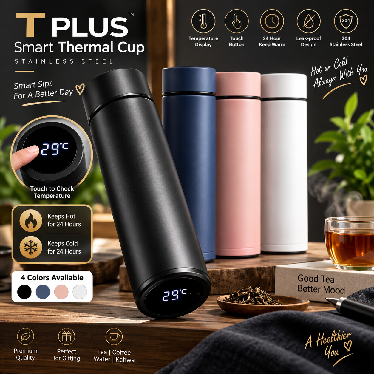 TEA&WAHWA BOTTLE SS+TEMPERATURE