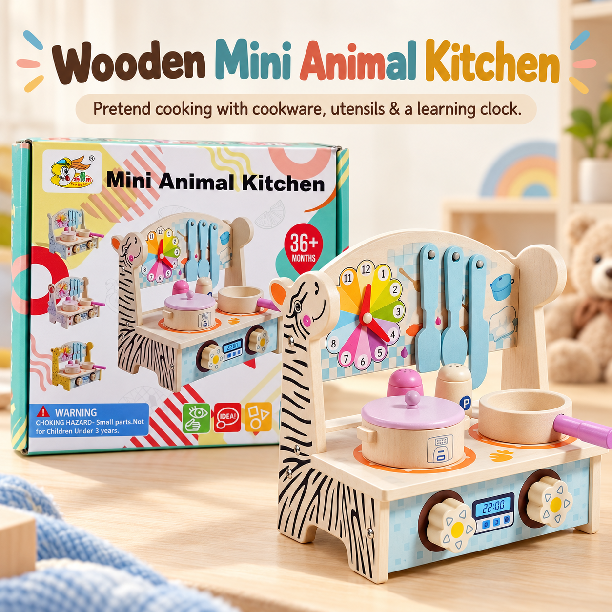 Wooden Mini Animal Kitchen