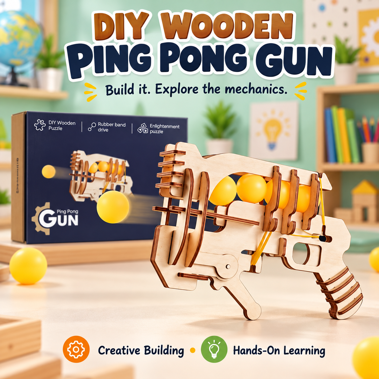 DIY Wooden Ping Pong Gun