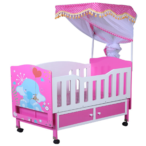light oak baby cot