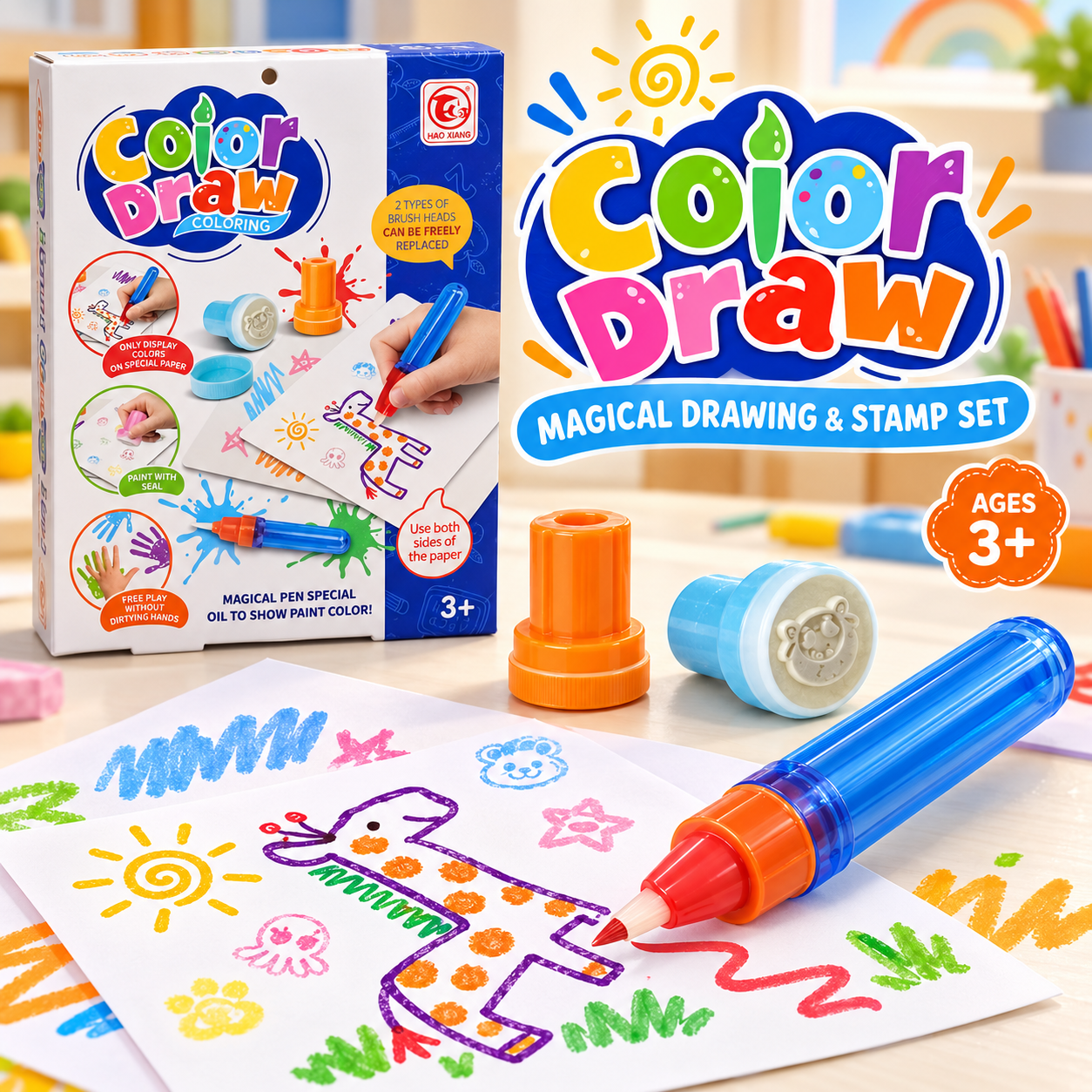 COLOR DRAW MAGICAL DRAWING & STAMP SET