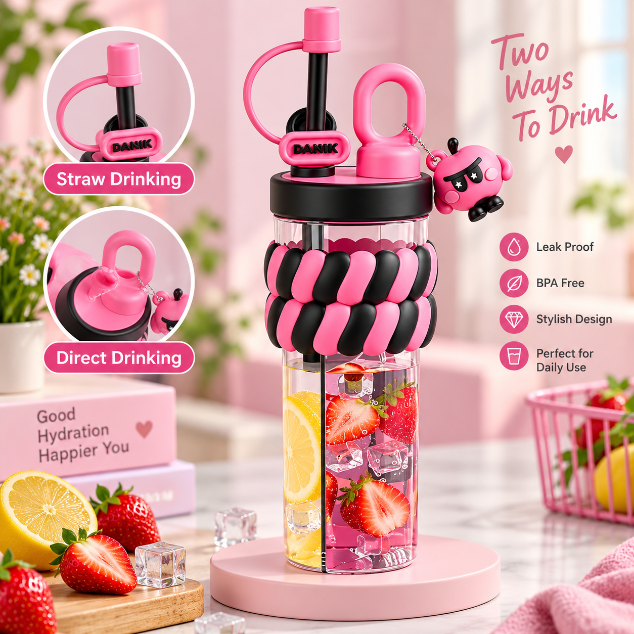 WATER BOTTLE MUG 2PART 700ML