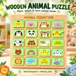 Wooden Animal Recognition Puzzle