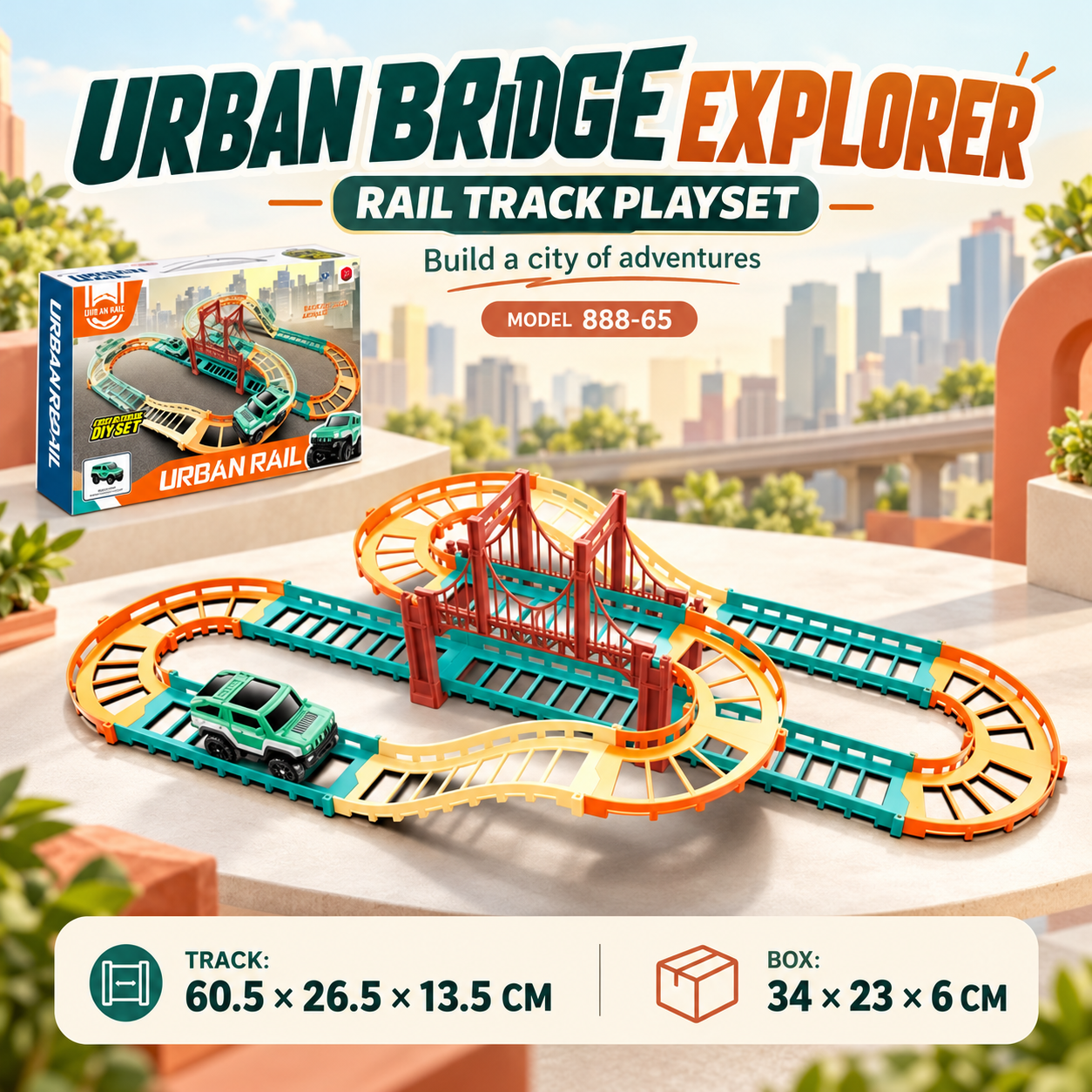 URBAN BRIDGE EXPLORER – RAIL TRACK PLAYSET