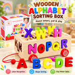 Wooden Alphabet Sorting Box