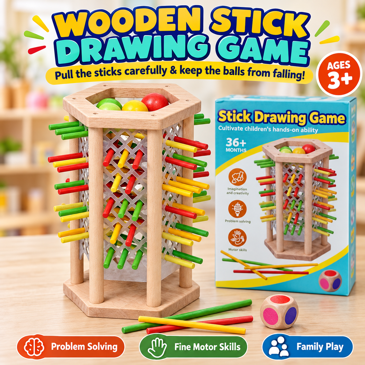 Wooden Stick Drawing Game