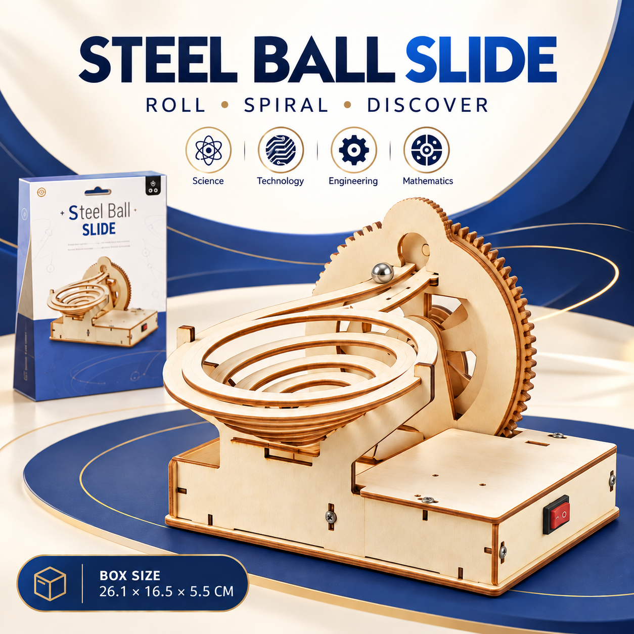 Steel Ball Slide STEM Toy