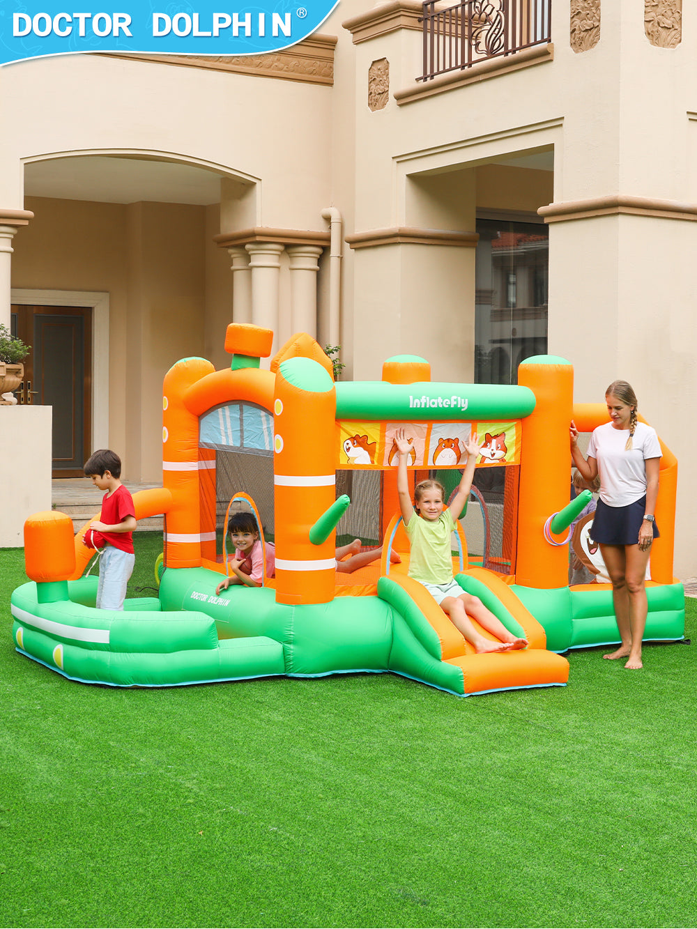 INF JUMPER SLIDE & POOL D-13ft.6" W-6ft.6" H-7ft.3"