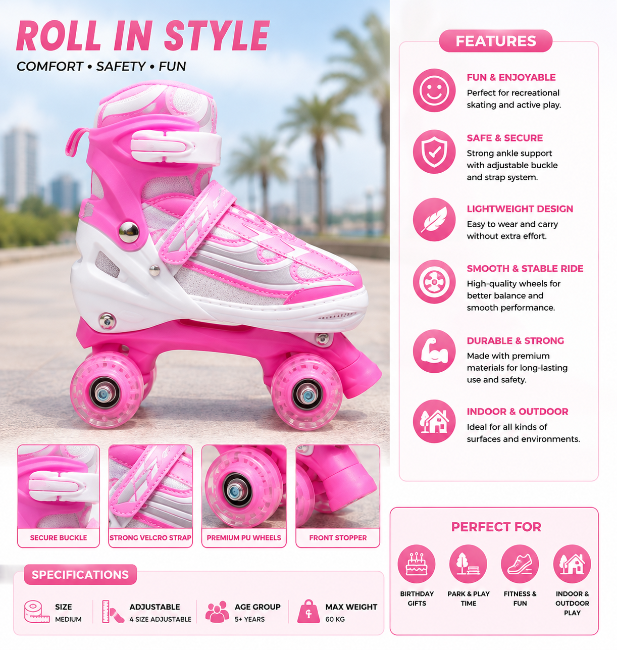 KIDS SKATE SHOES MEDIUM