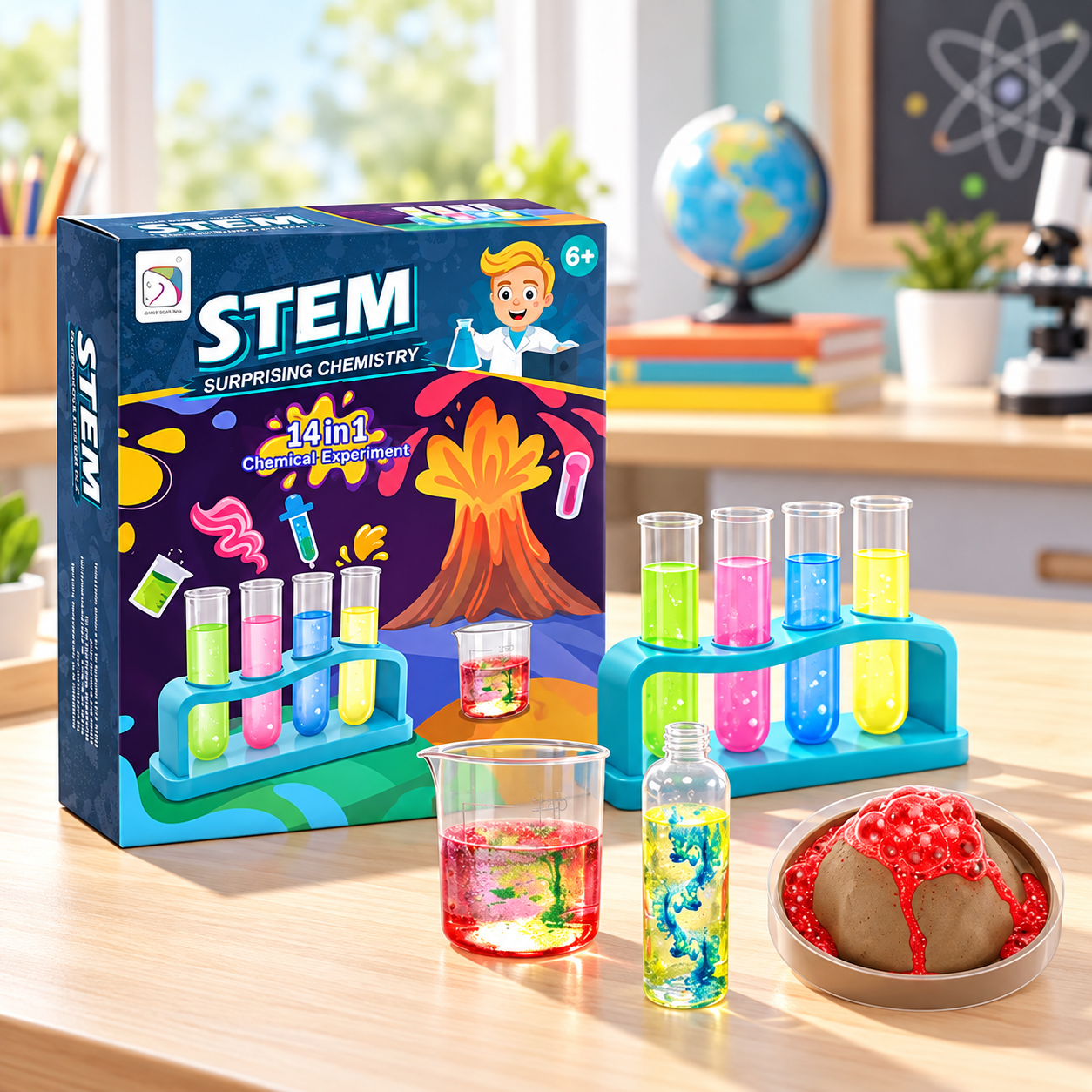 STEM 14-in-1 Surprising Chemistry Experiment Kit for Kids