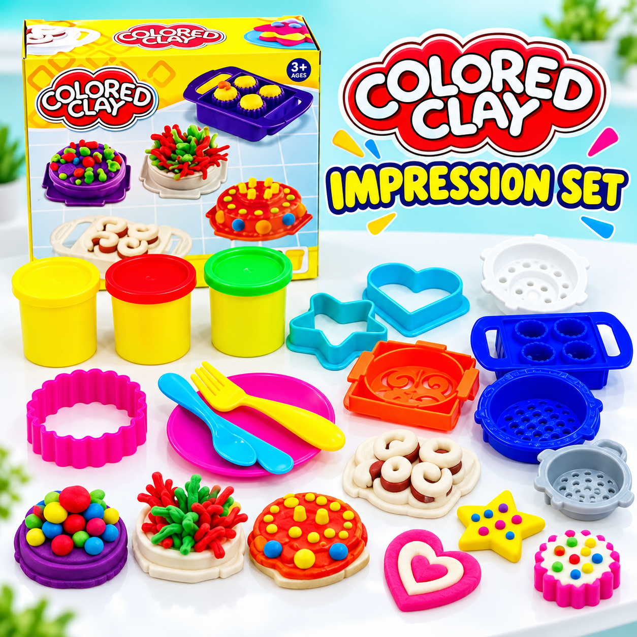 COLORED CLAY IMPRESSION & MOULDING SET