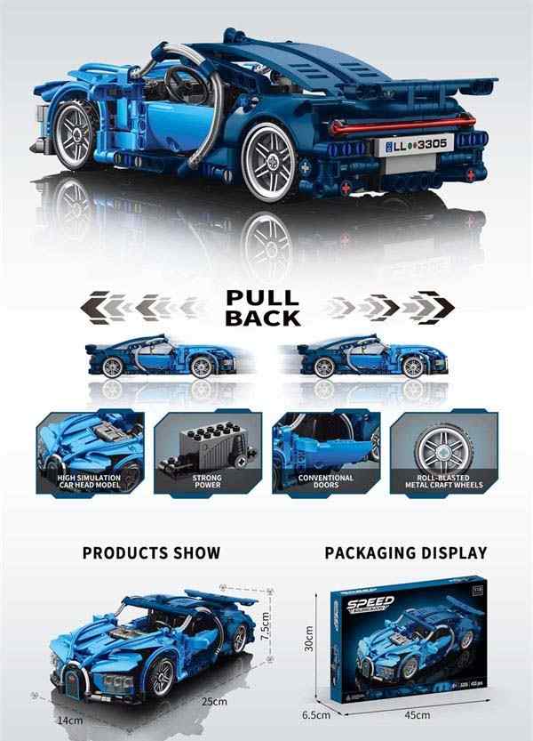 BRICK BLOCK CAR BUGATTI 473pcs