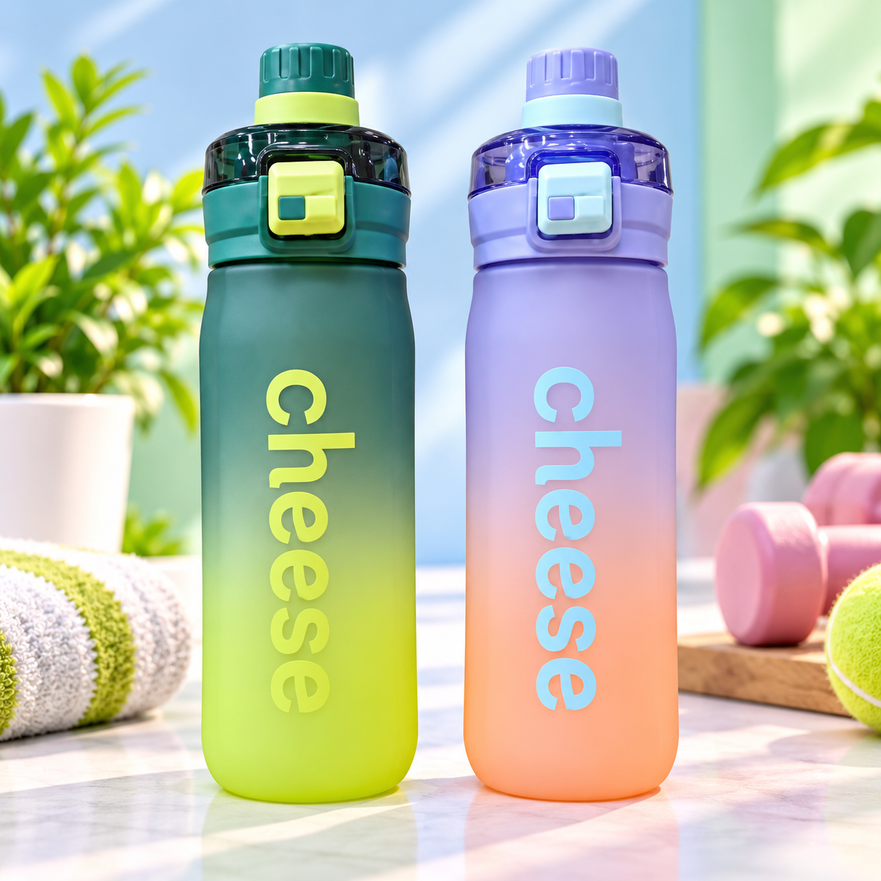 PLASTIC WATER BOTTEL 1000ML CHEESE