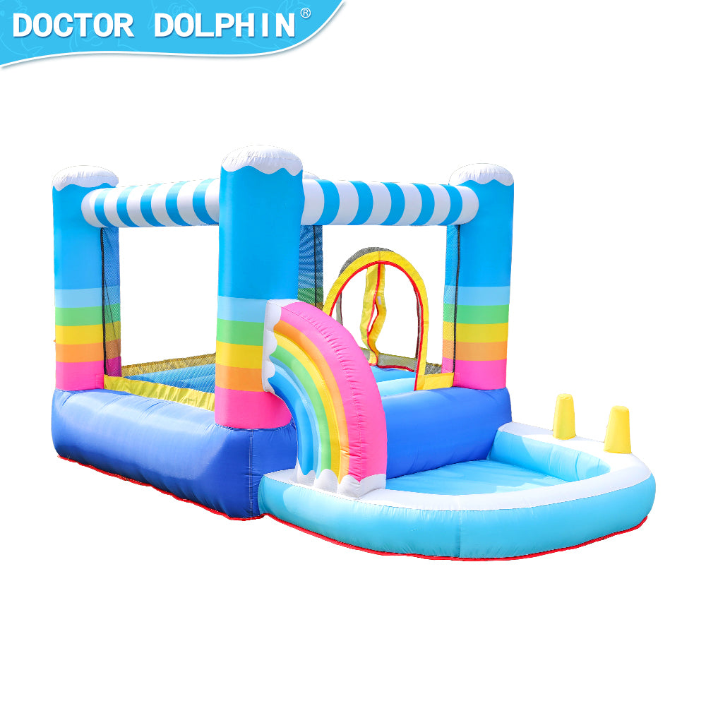 KIDS JUMPER SLIDE & POOL D-9ft.10" W-6ft.6" H-6ft