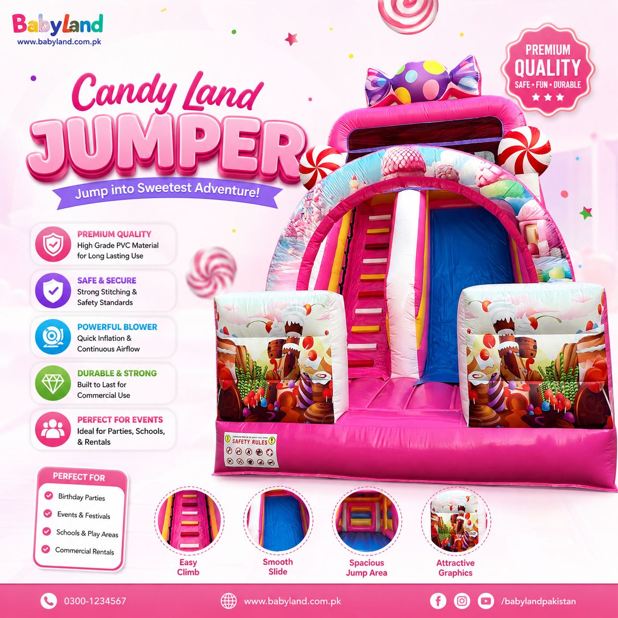 KIDS INFLATABLE SLIDE 5.5*3.33m