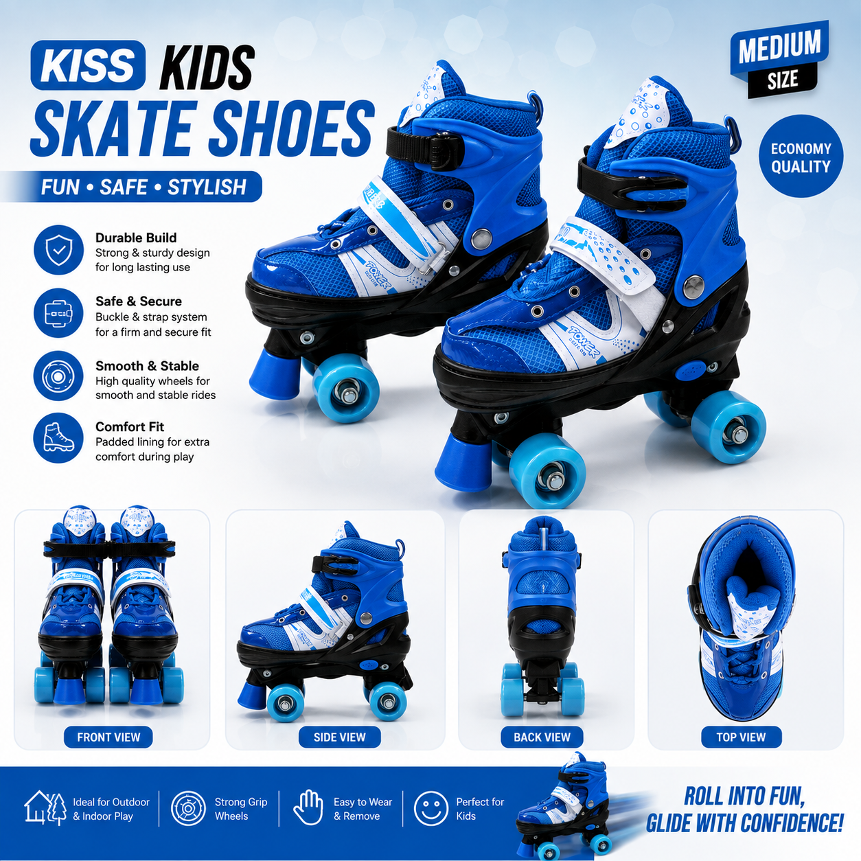 CHILDREN SKATE SHOES ECONO MEDIUM