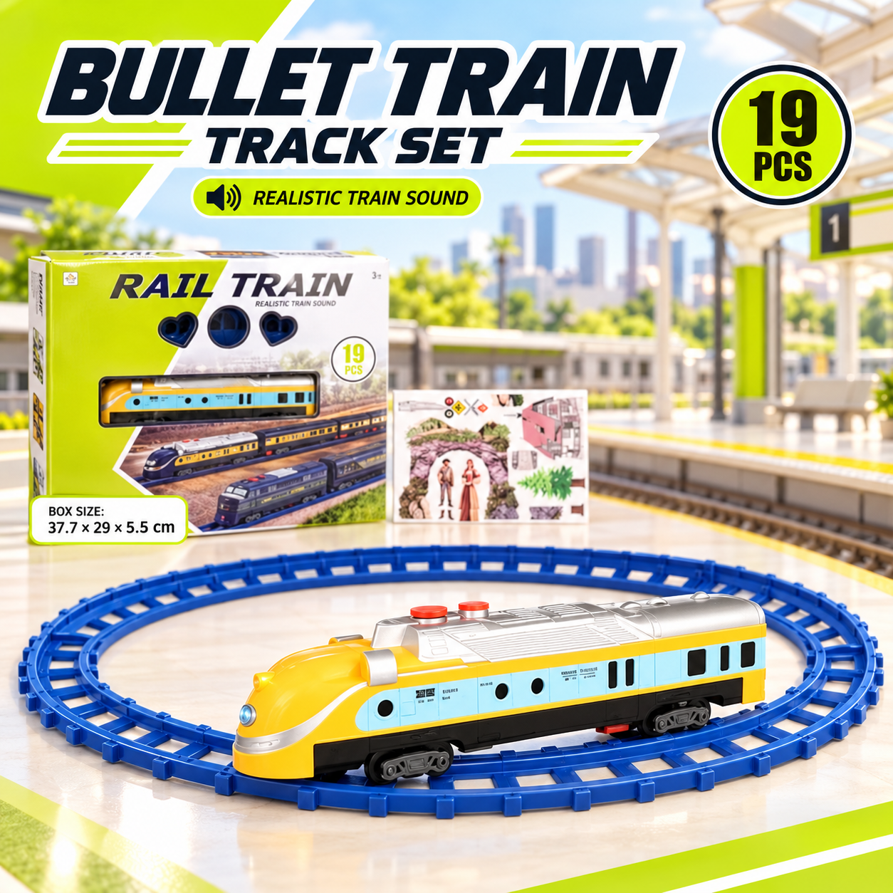 BULLET TRAIN TRACK SET – 19 PCS