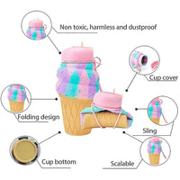 WATER BOTTLE SILICONE FOLD UNICORN