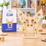 WOODEN MECHANICAL CLAMP STEM TOY