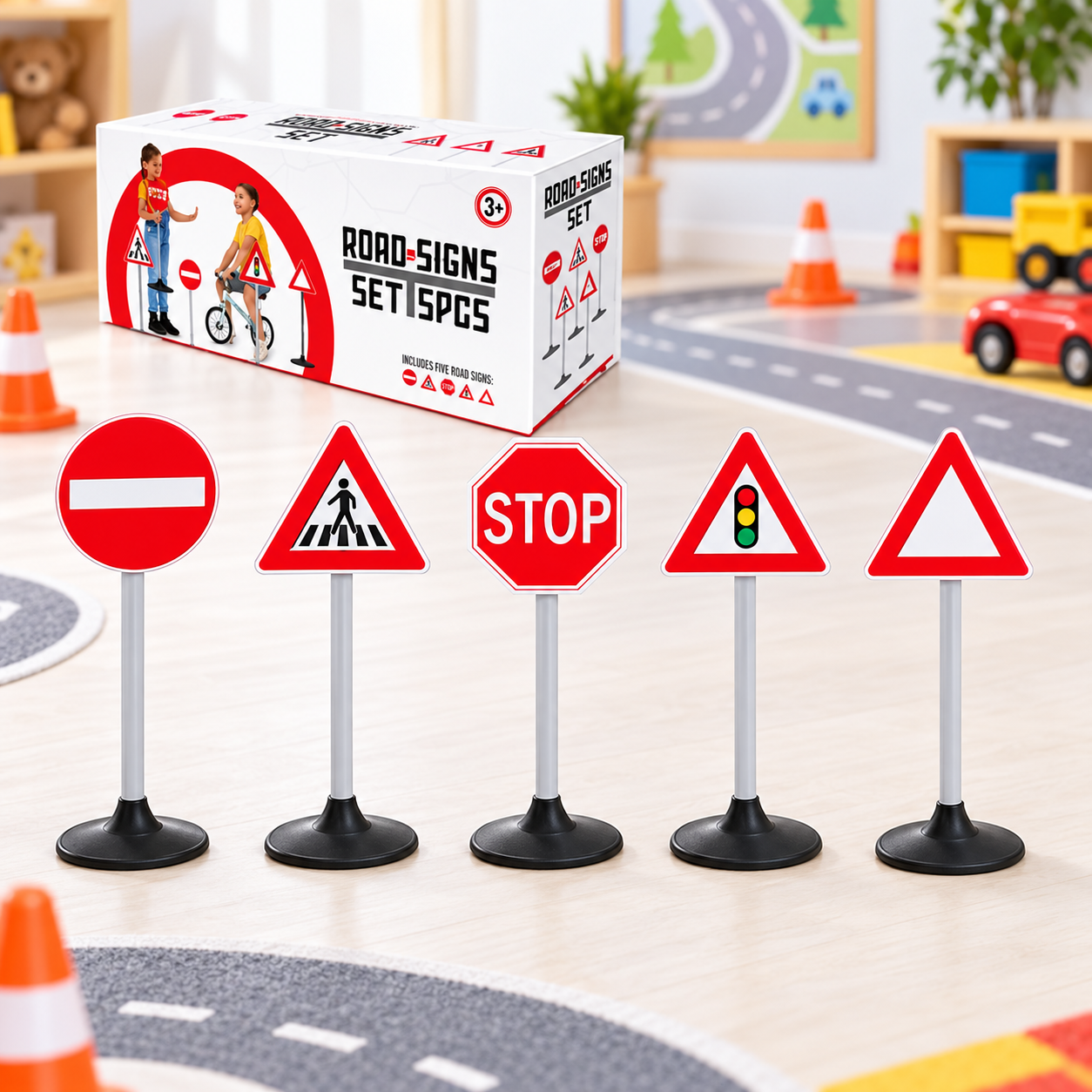 KIDS DIY ROAD SIGNS SET – 5 PCS