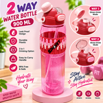 WATER BOTTLE PLASTIC 2WAY 900ML
