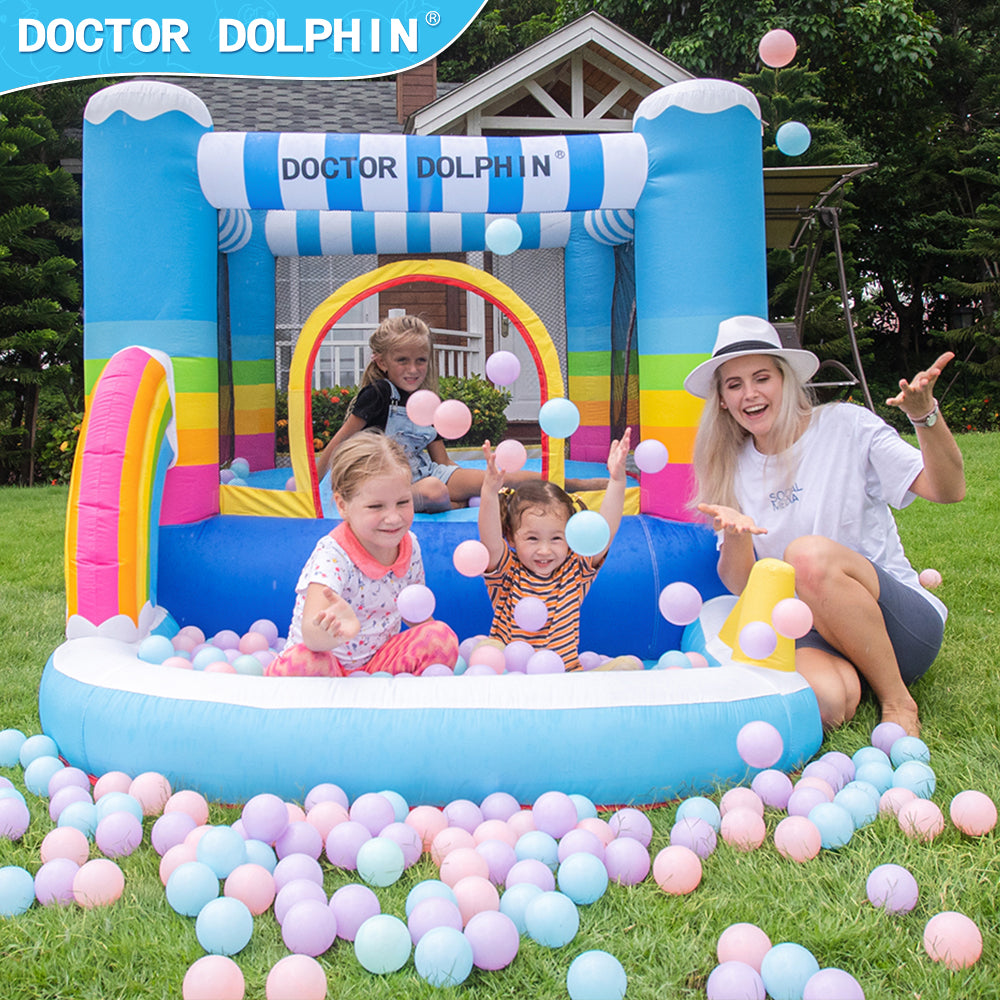 KIDS JUMPER SLIDE & POOL D-9ft.10" W-6ft.6" H-6ft