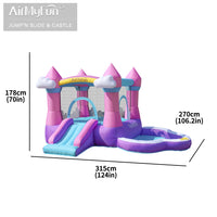 INF JUMPER SLIDE & POOL D-10ft.4" W-8ft.10" H-5ft.10"