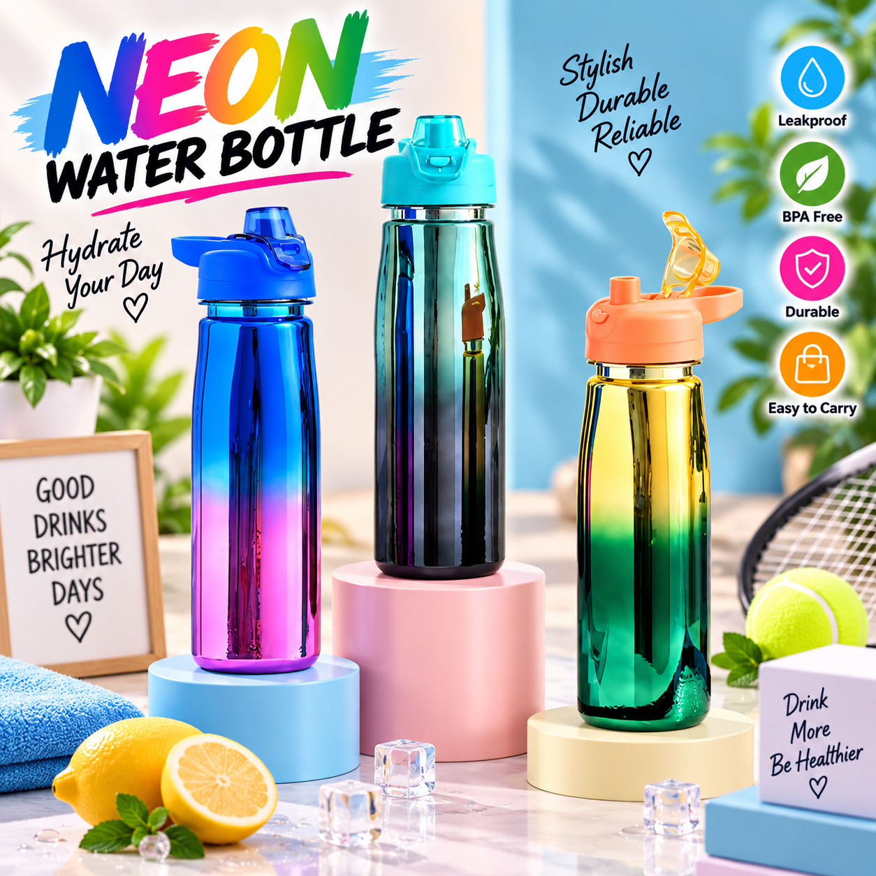 WATER BOTTLE NEON COLOR